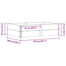 vidaXL 2 db fekete tömör fenyőfa raklapmagasító 150 x 100 cm