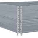 vidaXL 2 db szürke tömör fenyőfa raklapmagasító 150 x 100 cm