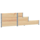 vidaXL 3 szintes tömör fenyőfa magaságyás 120 x 80 cm