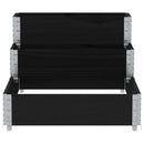 vidaXL 3 szintes fekete tömör fenyőfa magaságyás 120 x 80 cm