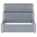 vidaXL 3 szintes szürke tömör fenyőfa magaságyás 120 x 80 cm