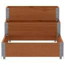 vidaXL 3 szintes barna tömör fenyőfa magaságyás 120 x 80 cm