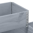 vidaXL 3 szintes szürke tömör fenyőfa magaságyás 120 x 80 cm