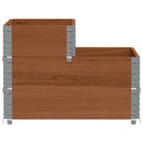 vidaXL 3 szintes barna tömör fenyőfa magaságyás 120 x 80 cm