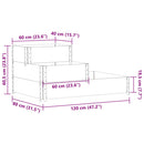 vidaXL 3 szintes barna tömör fenyőfa magaságyás 120 x 80 cm