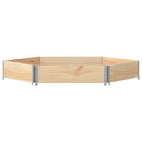 vidaXL tömör fenyőfa hatszögű magaságyás 160 x 160 cm