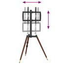 vidaXL háromlábú TV-tartó 37"-65" képernyőhöz max VESA 400x400mm 40 kg
