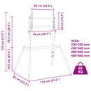 vidaXL 4 lábú TV-állvány 37"-86" képernyőhöz max VESA 400x600 mm 60 kg