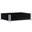 vidaXL fekete tömör fenyőfa kerti növénytartó 80 x 60 cm