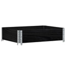 vidaXL fekete tömör fenyőfa kerti növénytartó 80 x 60 cm