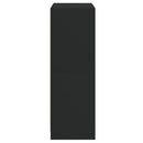 vidaXL fekete szerelt fa magasszekrény ajtókkal 68 x 37 x 109 cm