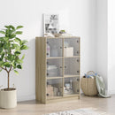 vidaXL sonoma tölgy színű magasszekrény ajtókkal 68 x 37 x 109 cm