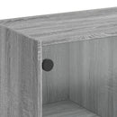 vidaXL szürke sonoma színű magasszekrény ajtókkal 68x37x142 cm