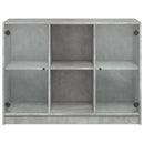 vidaXL betonszürke szerelt fa tálalószekrény 102x37x75,5 cm