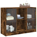 vidaXL füstös tölgy színű szerelt fa tálalószekrény 102x37x75,5 cm