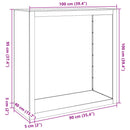 vidaXL antracitszürke acél tűzifatároló 100 x 40 x 100 cm
