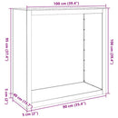 vidaXL horganyzott acél tűzifatároló 100 x 40 x 100 cm