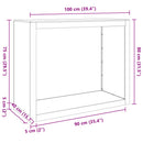 vidaXL fehér acél tűzifatároló 100 x 40 x 80 cm