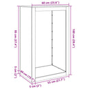 vidaXL antracitszürke acél tűzifatároló 60 x 40 x 100 cm