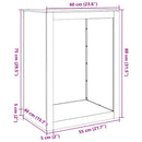 vidaXL horganyzott acél tűzifatároló 60 x 40 x 80 cm