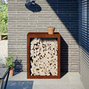 vidaXL tűzifa állvány 60x40x80 cm időjárásálló acélból