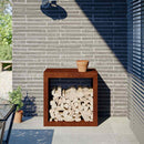 vidaXL tűzifa állvány 60x40x60 cm időjárásálló acélból