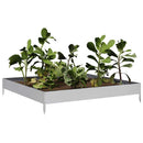 vidaXL horganyzott acél kerti magaságyás 100 x 100 x 18,5 cm