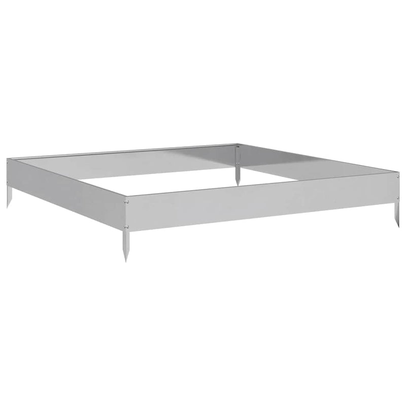 vidaXL horganyzott acél kerti magaságyás 100 x 100 x 18,5 cm