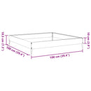 vidaXL horganyzott acél kerti magaságyás 100 x 100 x 18,5 cm