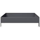 vidaXL antracitszürke acél kerti magaságyás 100 x 100 x 26 cm