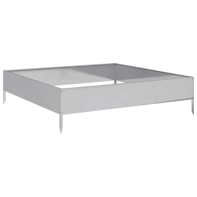 vidaXL horganyzott acél kerti magaságyás 100 x 100 x 26 cm