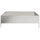 vidaXL rozsdamentes acél kerti magaságyás 100 x 100 x 33,5 cm