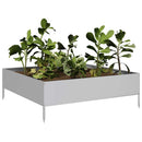 vidaXL horganyzott acél kerti magaságyás 100 x 100 x 33,5 cm