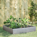 vidaXL horganyzott acél kerti magaságyás 100 x 100 x 33,5 cm