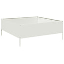 vidaXL fehér acél kerti magaságyás 100 x 100 x 25 cm