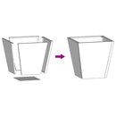 vidaXL fekete acél kerti növénytartó 30 x 30 x 30 cm