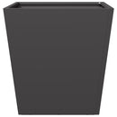 vidaXL fekete acél kerti virágtartó 40 x 40 x 40 cm