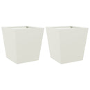 vidaXL 2 db fehér acél kerti növénytartó 40 x 40 x 40 cm