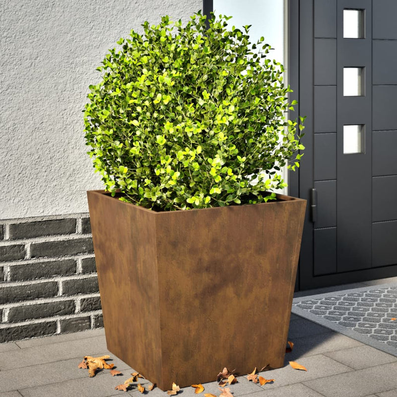 vidaXL 2 db corten acél kerti növénytartó 50 x 50 x 50 cm