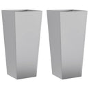 vidaXL 2 db horganyzott acél kerti növénytartó 35 x 35 x 75 cm