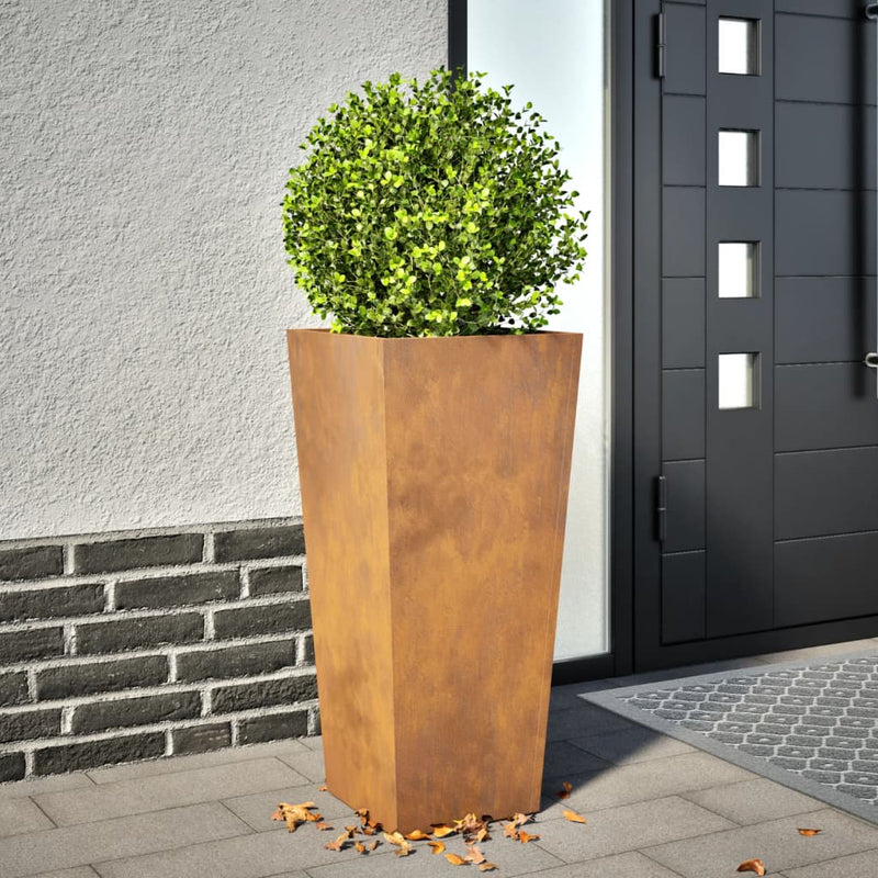 vidaXL corten acél kerti növénytartó 35 x 35 x 75 cm