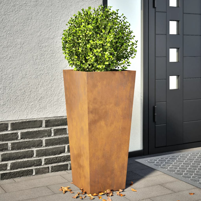 vidaXL 2 db corten acél kerti növénytartó 35 x 35 x 75 cm