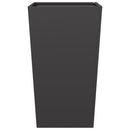 vidaXL fekete acél kerti növénytartó 45 x 45 x 75 cm