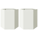 vidaXL 2 db fehér hatszögű acél kerti növénytartó 46 x 40 x 45 cm