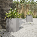 vidaXL 2 db hatszögű rozsdamentes acél kerti növénytartó 46x40x45 cm