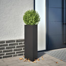 vidaXL 2 db fekete acél háromszög alakú kerti növénytartó 30x26x75 cm