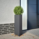 vidaXL 2 db antracit acél háromszög alakú kerti ültetőláda 30x26x75 cm