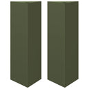 vidaXL 2 db olívazöld acél háromszög alakú kerti ültető 30x26x75 cm