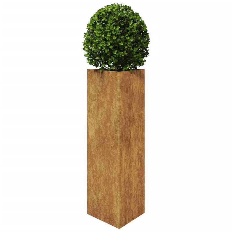 vidaXL 2 db corten acél háromszög alakú kerti növénytartó 30x26x75 cm