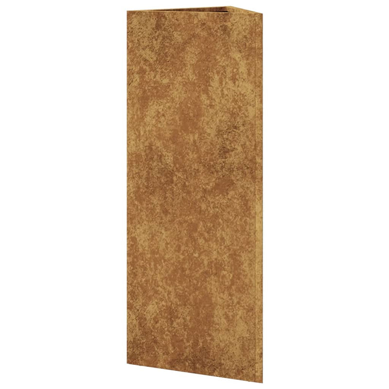 vidaXL 2 db corten acél háromszög alakú kerti növénytartó 30x26x75 cm